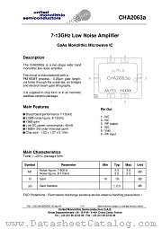 CHA2063A datasheet pdf United Monolithic Semiconductors
