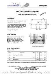 CHA2091 datasheet pdf United Monolithic Semiconductors