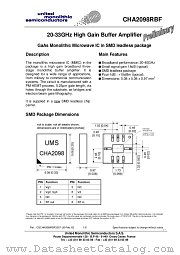 CHA2098RBF/24 datasheet pdf United Monolithic Semiconductors