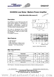 CHA2157-99F/00 datasheet pdf United Monolithic Semiconductors
