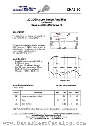 CHA2190-99F/00 datasheet pdf United Monolithic Semiconductors