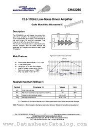 CHA2266-99F/00 datasheet pdf United Monolithic Semiconductors