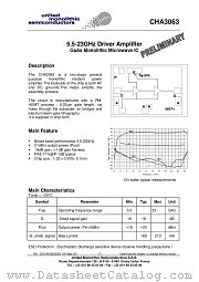 CHA3063 datasheet pdf United Monolithic Semiconductors
