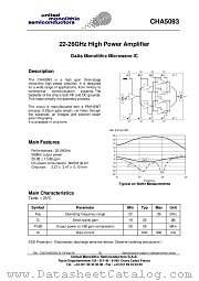 CHA5093-99F/00 datasheet pdf United Monolithic Semiconductors