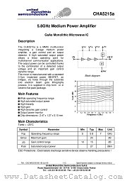 CHA5215A99F/00 datasheet pdf United Monolithic Semiconductors