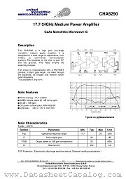 CHA5290 datasheet pdf United Monolithic Semiconductors