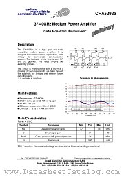 CHA5292A datasheet pdf United Monolithic Semiconductors
