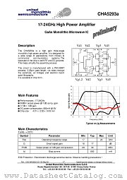 CHA5293A-99F/00 datasheet pdf United Monolithic Semiconductors