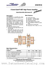 CHA7010-99F/00 datasheet pdf United Monolithic Semiconductors