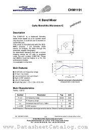CHM1191 datasheet pdf United Monolithic Semiconductors