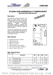 CHM1290 datasheet pdf United Monolithic Semiconductors