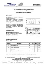 CHX2092A-99F/00 datasheet pdf United Monolithic Semiconductors