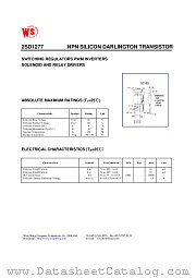 2SD1277 datasheet pdf Wing Shing Computer Components