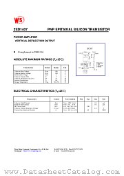 2SD1407 datasheet pdf Wing Shing Computer Components