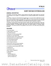 W78L51 datasheet pdf Winbond Electronics