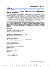 W78LE51 datasheet pdf Winbond Electronics