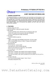 W742C81A datasheet pdf Winbond Electronics