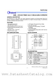 W27C512 datasheet pdf Winbond Electronics