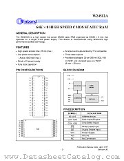 W24512A datasheet pdf Winbond Electronics
