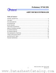 W741C20X datasheet pdf Winbond Electronics