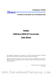 W6694 datasheet pdf Winbond Electronics