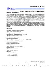 W78LE52 datasheet pdf Winbond Electronics