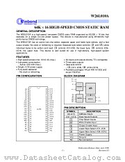 W26L010A datasheet pdf Winbond Electronics