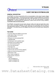 W78L801 datasheet pdf Winbond Electronics