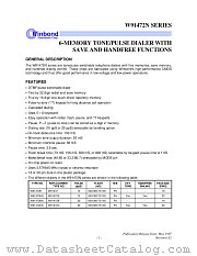 W91472N datasheet pdf Winbond Electronics