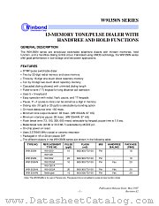 W9135XN datasheet pdf Winbond Electronics