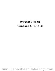 W83602R datasheet pdf Winbond Electronics