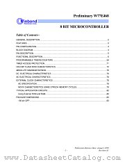 W77E468F datasheet pdf Winbond Electronics
