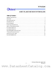 W741E260F datasheet pdf Winbond Electronics