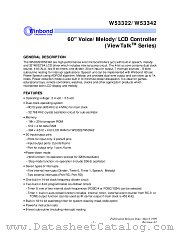 W53322 datasheet pdf Winbond Electronics