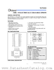 W27E010,P datasheet pdf Winbond Electronics