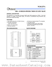 W24L257AJ,Q datasheet pdf Winbond Electronics