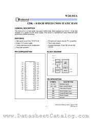 W24L011AJ,I datasheet pdf Winbond Electronics