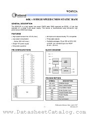W24512AS datasheet pdf Winbond Electronics