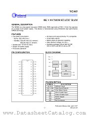 W2465 datasheet pdf Winbond Electronics