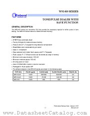 W91410-SERIES datasheet pdf Winbond Electronics