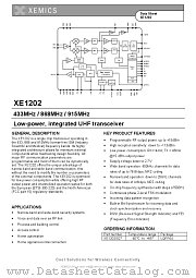 XE1202 datasheet pdf Xemics