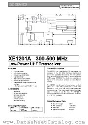 XE1201A datasheet pdf Xemics