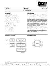 X24001 datasheet pdf Xicor