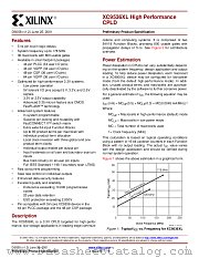 XC9536XL-SERIES datasheet pdf Xilinx