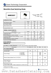 MMBD2837 datasheet pdf Zowie Technology Corporation