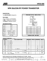 HF30-28S datasheet pdf Advanced Semiconductor