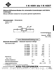 1N4002 datasheet pdf AEG-TELEFUNKEN