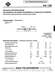 AA136 datasheet pdf AEG-TELEFUNKEN