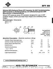 BFY88 datasheet pdf AEG-TELEFUNKEN