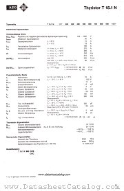 T15.1N300 datasheet pdf AEG-TELEFUNKEN